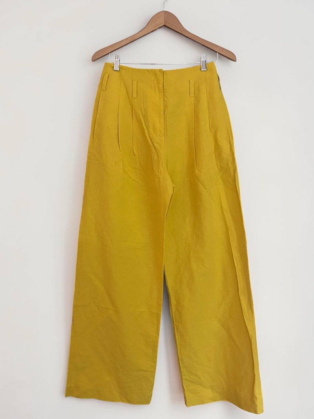 Ulla Johnson Pascale Sunsprite Cotton Linen Wide Leg Pants Sz 4 Runway 2023 - Picture 4 of 10